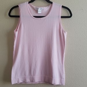 August Silk Pink Sweater Tank Top